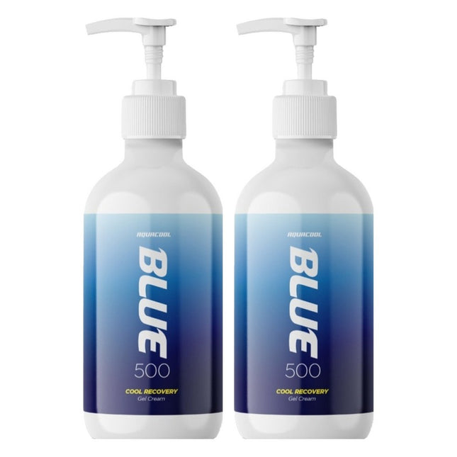 AQUACOOL  Blue 500 Recovery Body Gel, 500ml, 2 Count