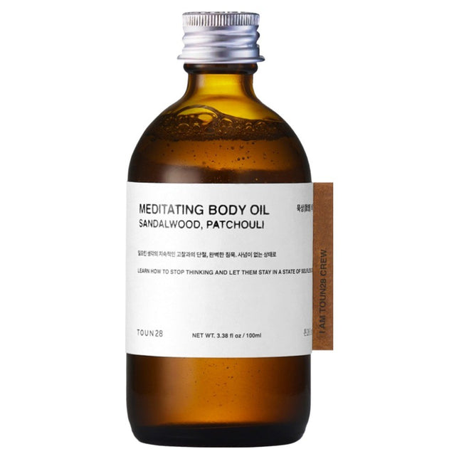 TONE28  Meditation Body Oil Sandalwood Patchouli, Body Oil Meditation Sandalwood & Patchouli, 100ml, 1 Count