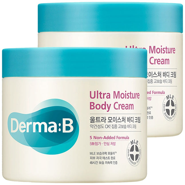 DERMA:B Derma:B Ultra Moisture Body Cream Gentle Vanilla Powder Scent, 430ml, 2 Count