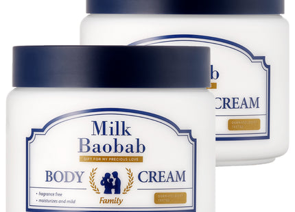 MILKBAOBAB  Family Body Cream Fragrance-Free 500g 2 Pack