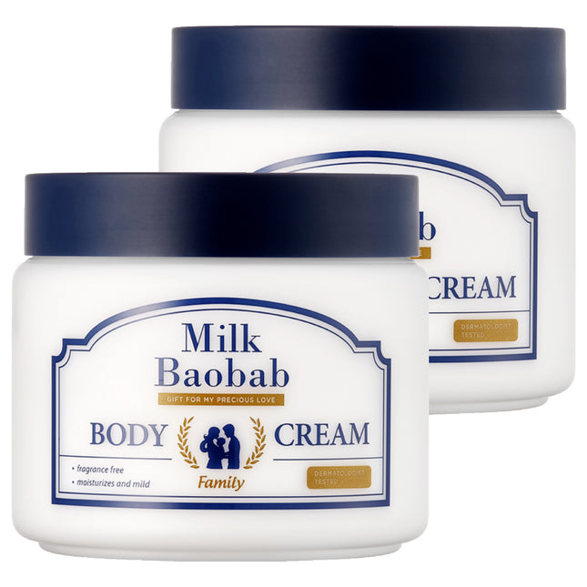 MILKBAOBAB  Family Body Cream Fragrance-Free 500g 2 Pack