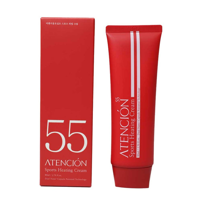 ATTENTION 55  Sports Heating Cream Relaxing Recovery Warm-up Heat Nano Capsule Cream 80ml 1EA
