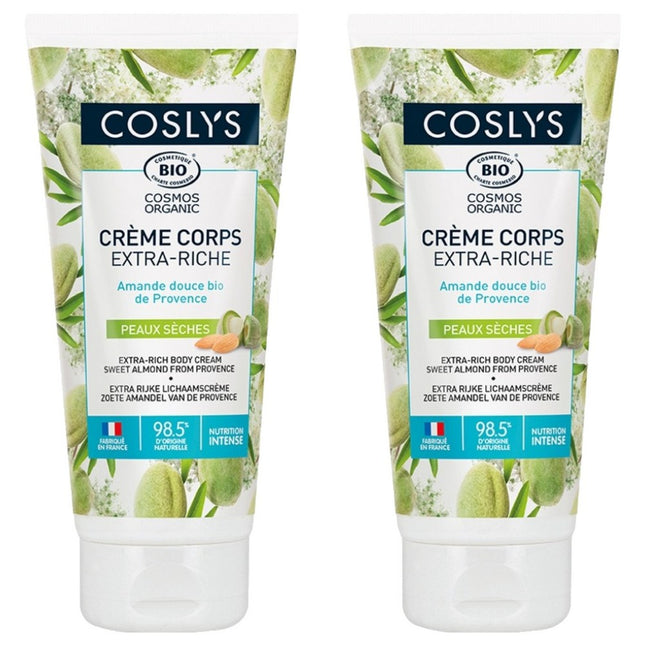 COSLIX  Body Cream Sweet Almond Vanilla Scent, 200ml, Set of 2