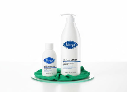 BIOGA Milk Protein Lotion 500ml + Moisture Body Wash  Hair 50ml Gift Set