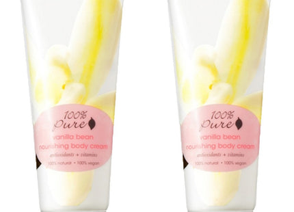 100% PURE  Nourishing Body Cream Vanilla Bean, 236ml, 2 Pack