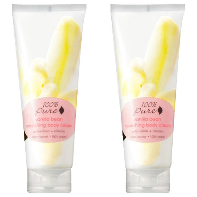 100% PURE  Nourishing Body Cream Vanilla Bean, 236ml, 2 Pack