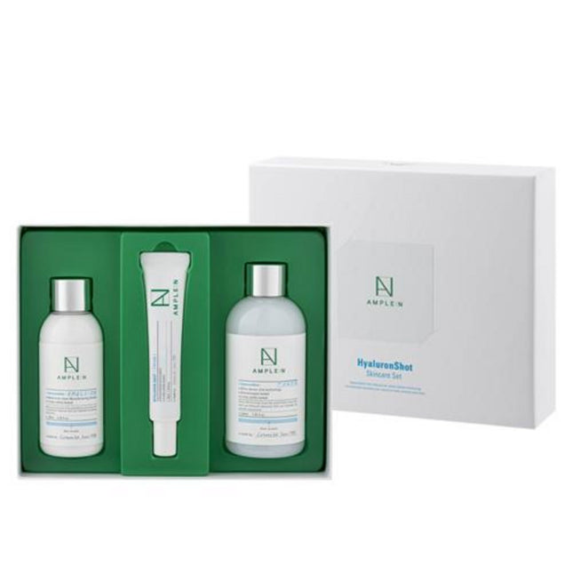 AMPOULEN  Hyaluron Shot Skincare Cosmetics 3-Piece Set, 1 Set