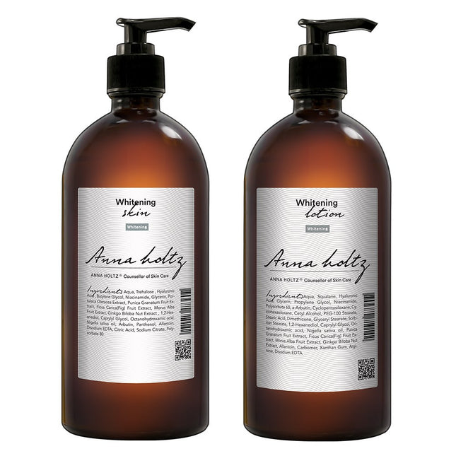 ANNA HOLZ  Whitening Skin Lotion Large Size Set, 2 Items