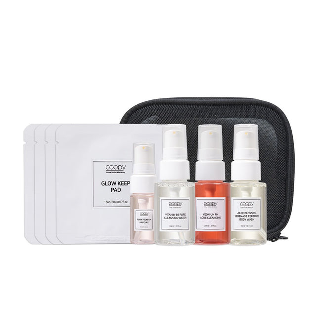 KOOPY  Travel Essentials Kit + Mesh Pouch, 1 Set