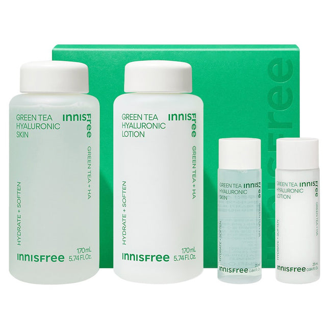 INNISFREE  Green Tea Hyaluronic Acid Skincare Set, 1 Set