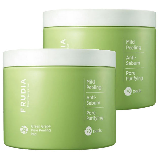 FRUDIA Green Grape Pore Refining Facial Pad 70ea, 170ml (2 Pack)