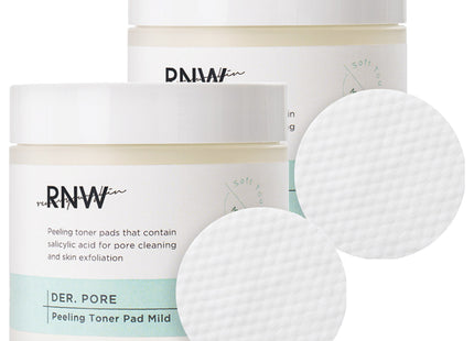 RNW  Pore Refining Mugwort Cica Exfoliating Toner Pad 60ea, 140ml, 2-pack