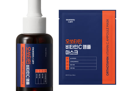 MAMMYCARE Orthotamin Vitamin C High-Content Whitening Ampoule + Orthotamin Toning Mask Pack Set