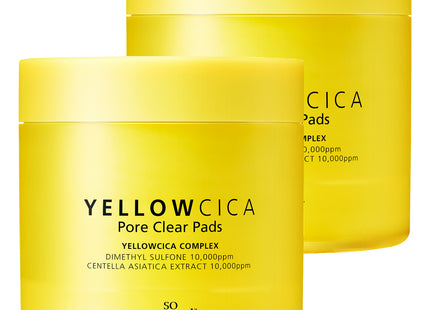 SO.NATURAL  Yellow Cica Pore Clear Pad 70p, 2 Count