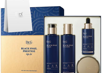 DR.G  Black Snail Prestige Toner + Emulsion + Ampoule + Cream 50ml + Shopping Bag Set, 1 Each