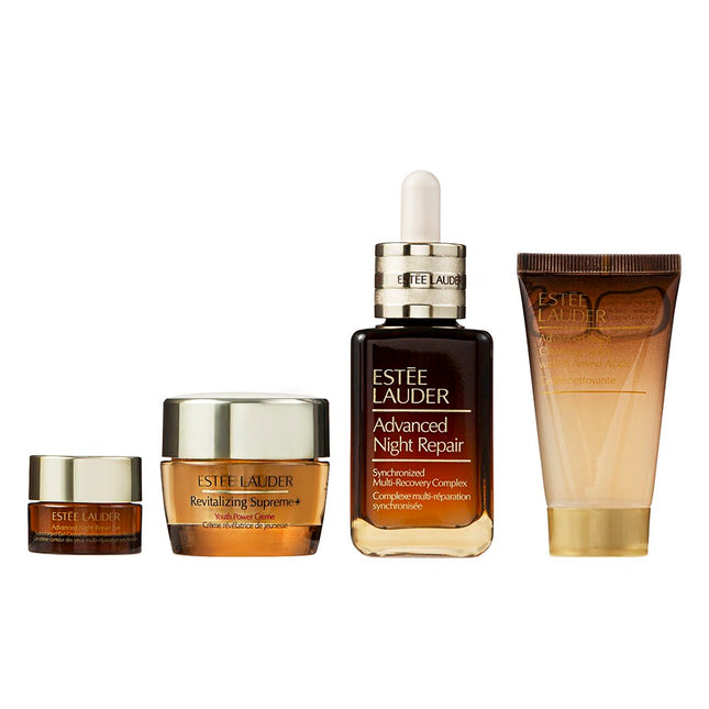ESTEE LAUDER  Advanced Night Repair Synchronized Multi-Recovery Complex Serum 50ml + Cleansing Foam 30ml + Eye Gel Cream 5ml + Supreme+ Youth Activating Soft Cream 15ml Set, 1 Set