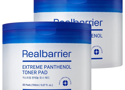 REAL BARRIER  EXTREME PANTHENOL TONER PAD 150ml, 80 count, 2 count