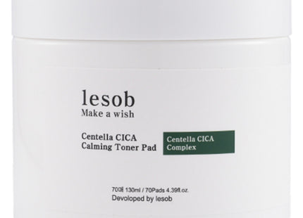 NONE Lesob 88% Customized Exfoliating Hydrating Soothing Toner Pad Cica 130ml, 70 Counts, 1 Pack
