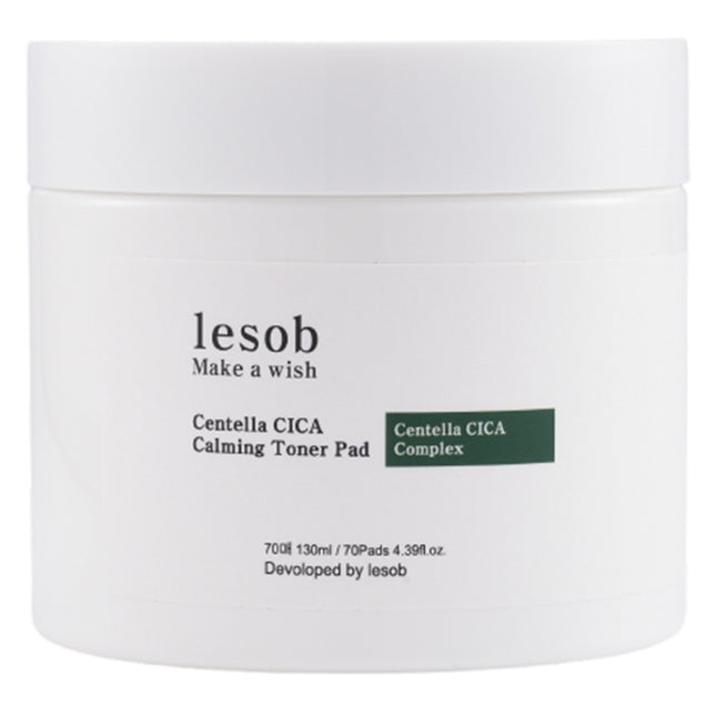 NONE Lesob 88% Customized Exfoliating Hydrating Soothing Toner Pad Cica 130ml, 70 Counts, 1 Pack