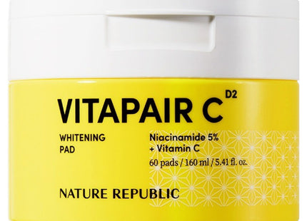 NATURE REPUBLIC  Vita Pair C Tone Up Pad 160ml, 60 Count, 1 Pack