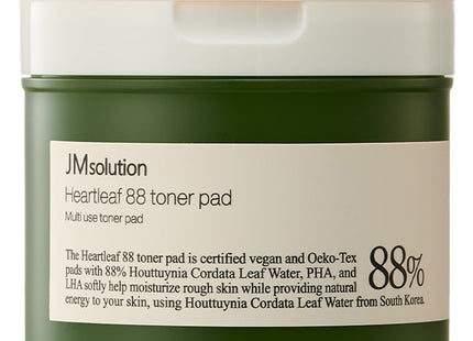 JM SOLUTION  Houttuynia 88 Pad 190ml, 70 Count