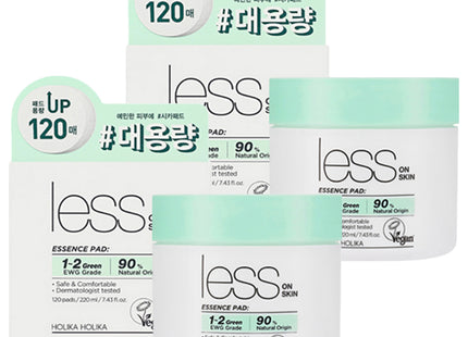 HOLIKA HOLIKA  Less on Skin Essence Pad 220ml 120 Count Set of 2