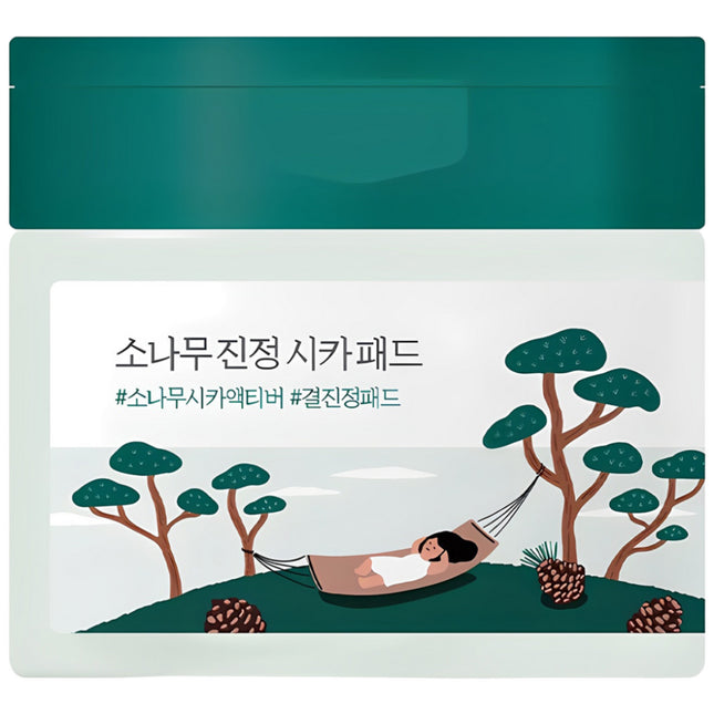 ROUND LAB  Pine Calming Cica Pad 195ml, 50 Count, 1 Pack