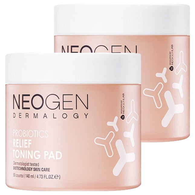 NEOGEN  Probiotics Relief Toning Pad, 140ml, 2 Count