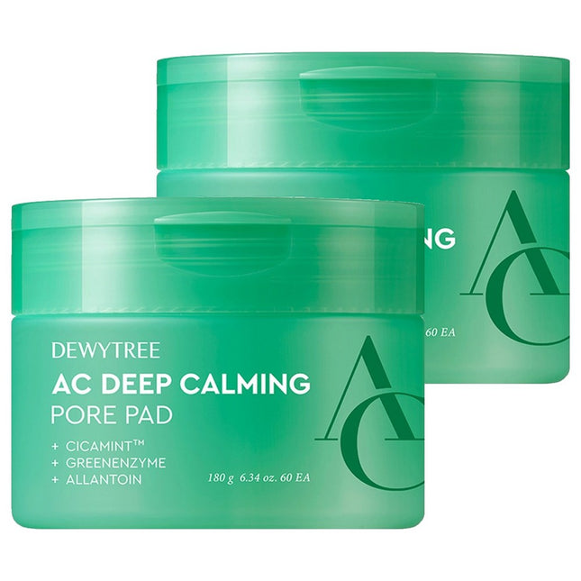 DEWYTREE  AC Deep Green Calming Pore Pad 180g, 60 Pads, 2 Pack
