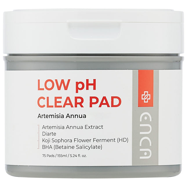 ENCA  Artemisia Mildly Acidic Clear Pad Toner Pad 155ml, 75 Counts, 1 Item