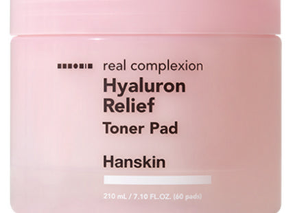 HANSKIN  Real Complexion Hyaluron Relief Toner Pad, 60 ct, 2 Pack