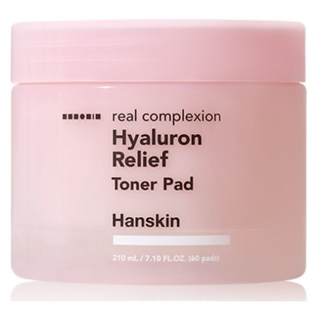 HANSKIN  Real Complexion Hyaluron Relief Toner Pad, 60 ct, 2 Pack