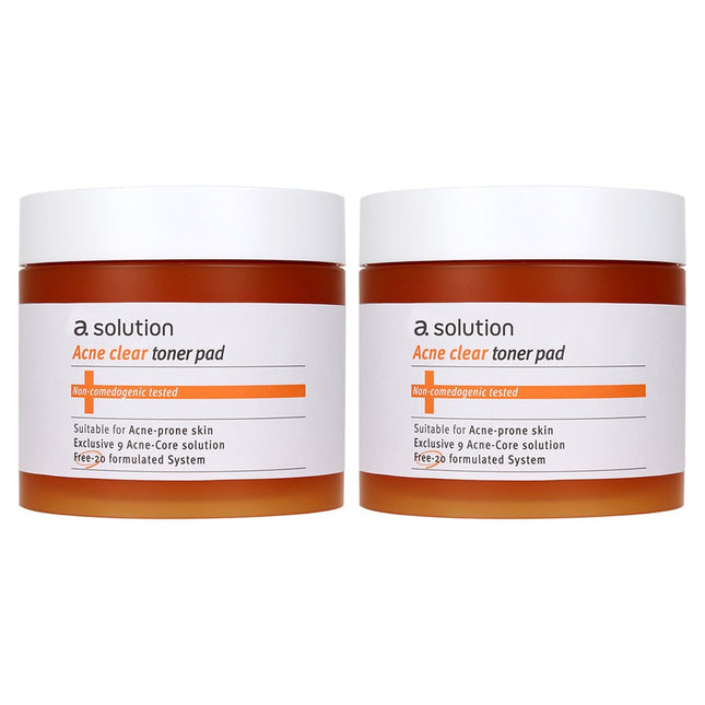 A.SOLUTION  Clear Toner Pad 60 Count 2 Pack