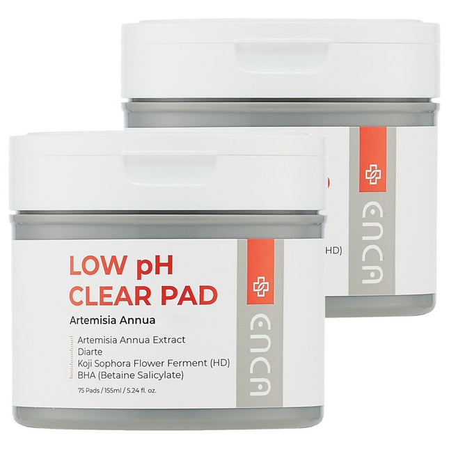 ENCA  Artemisia Mild Acidic Clear Pad Toner Pads 155ml, 75 count, 2 Pack