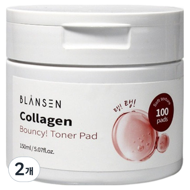 BLANCEN  Collagen Ttang! Ttang! Toner Pad 150ml, 100 Sheets, 2 Pack