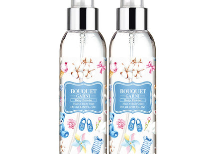 BOUQUET GARNI  Fragranced Hair & Body Mist Baby Powder, 145ml, 2 count