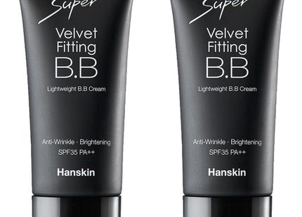 HANSKIN  Super Velvet Fitting BB Cream SPF35 PA++, Natural Beige, 30g, 2 Count