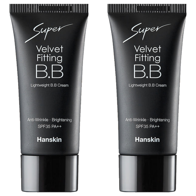 HANSKIN  Super Velvet Fitting BB Cream SPF35 PA++, Natural Beige, 30g, 2 Count