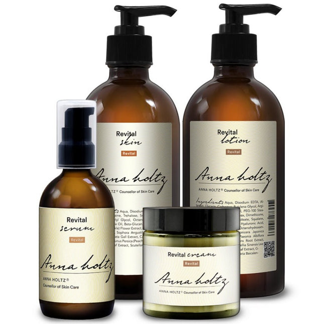 ANNAHOLTZ  Wrinkle Care Moisturizing Nourishing Intensive Care Skin Lotion Essence Cream 4-Piece Set Small Volume Set, 1 Each