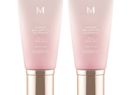 MISSHA M Signature Real Complete BB Cream EX SPF30 PA++, 21 Bright Beige, 45g, 2 Count