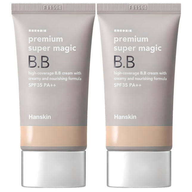 HANSKIN  Premium Super Magic BB Cream SPF30 PA++, 45g, 2 Count