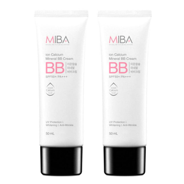 MIBA  Ion Calcium Mineral BB Cream 50ml, 2 Count