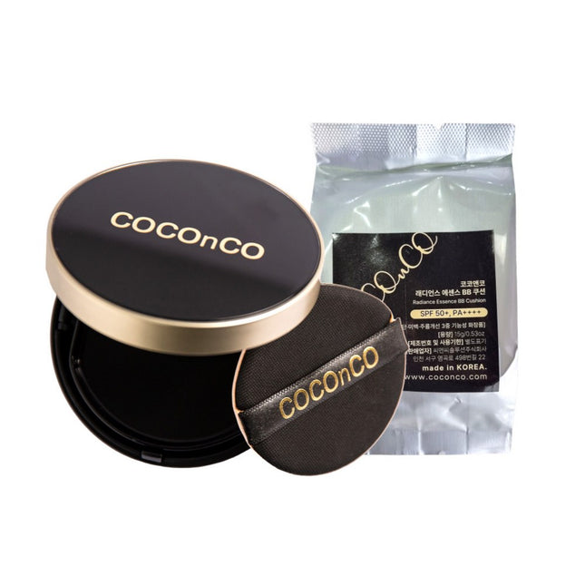 COCO & COCO  Radiance Essence Water Glow BB Cushion, Free Aloe Vera Gel Gift, 15g, 1 Count