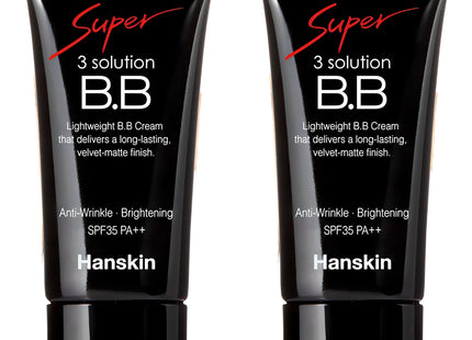 HANSKIN  Super Three Solution BB Cream SPF35 PA++, Beige, 30g, 2 Pack