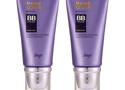 THE FACE SHOP  fmgt Magic Cover BB Cream SPF20 PA++, V201 Apricot Beige, 45ml, 2 Count