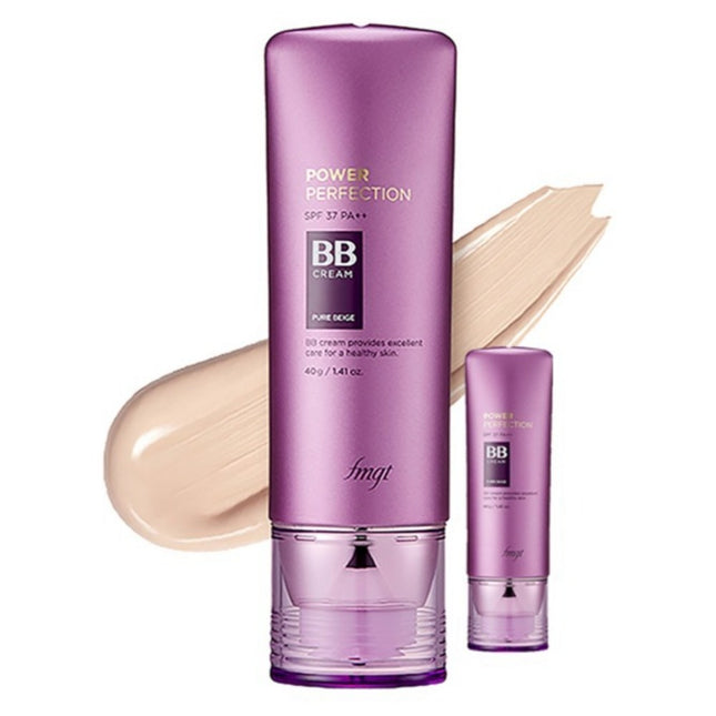 THE FACE SHOP  fmgt Power Perfection BB Cream SPF37 PA++, V103 Pure Beige, 40g, 2 ea