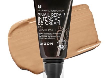 MIZON  Snail Repair Intensive BB Cream SPF50+ PA+++, Cafe Brown, 1 Count