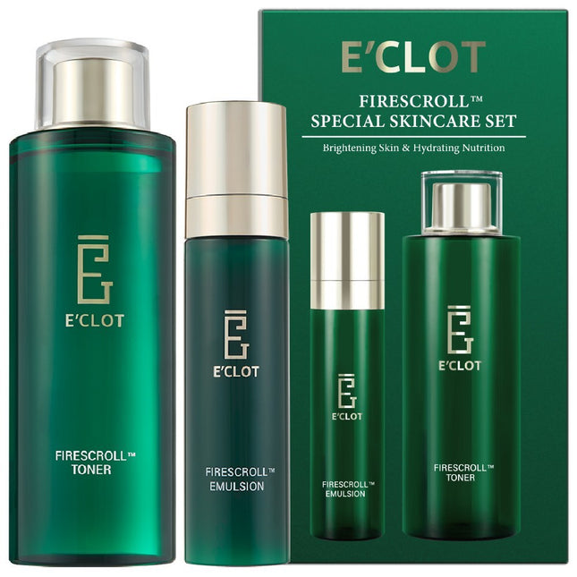 ECKLE FIERCE ROLL Soothing Elastic Toner 350ml + Emulsion 100ml Skincare 2-piece Set