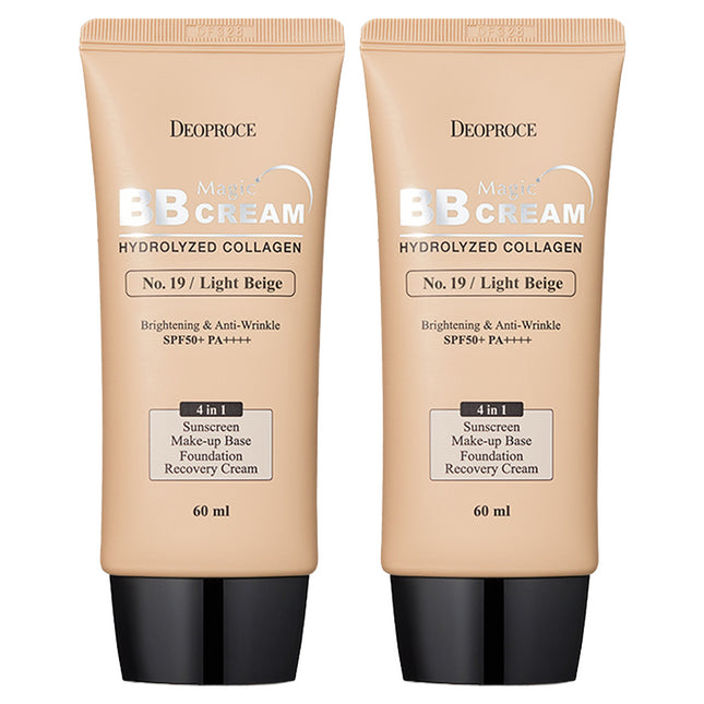 DIOPLUS  Magic BB Cream SPF50+ PA++++, Light Beige, 60ml, 2 Count