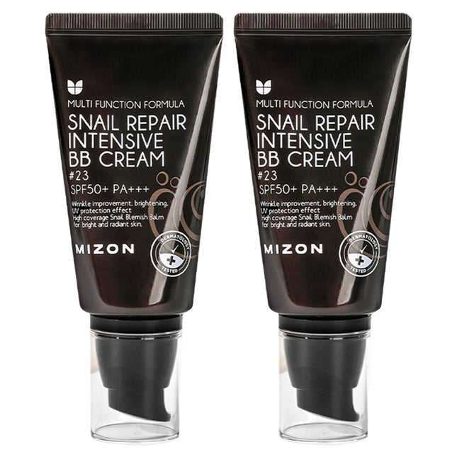 MIZON  Snail Repair Intensive BB Cream SPF50+ PA+++, 23 Natural Beige, 2 Pack
